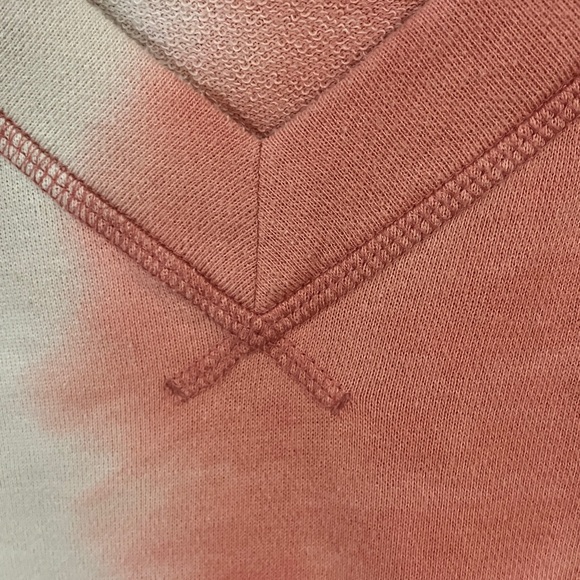 1/7  terra & Sky tie dye V neck sweatshirt 2x orange and cream - Picture 3 of 9